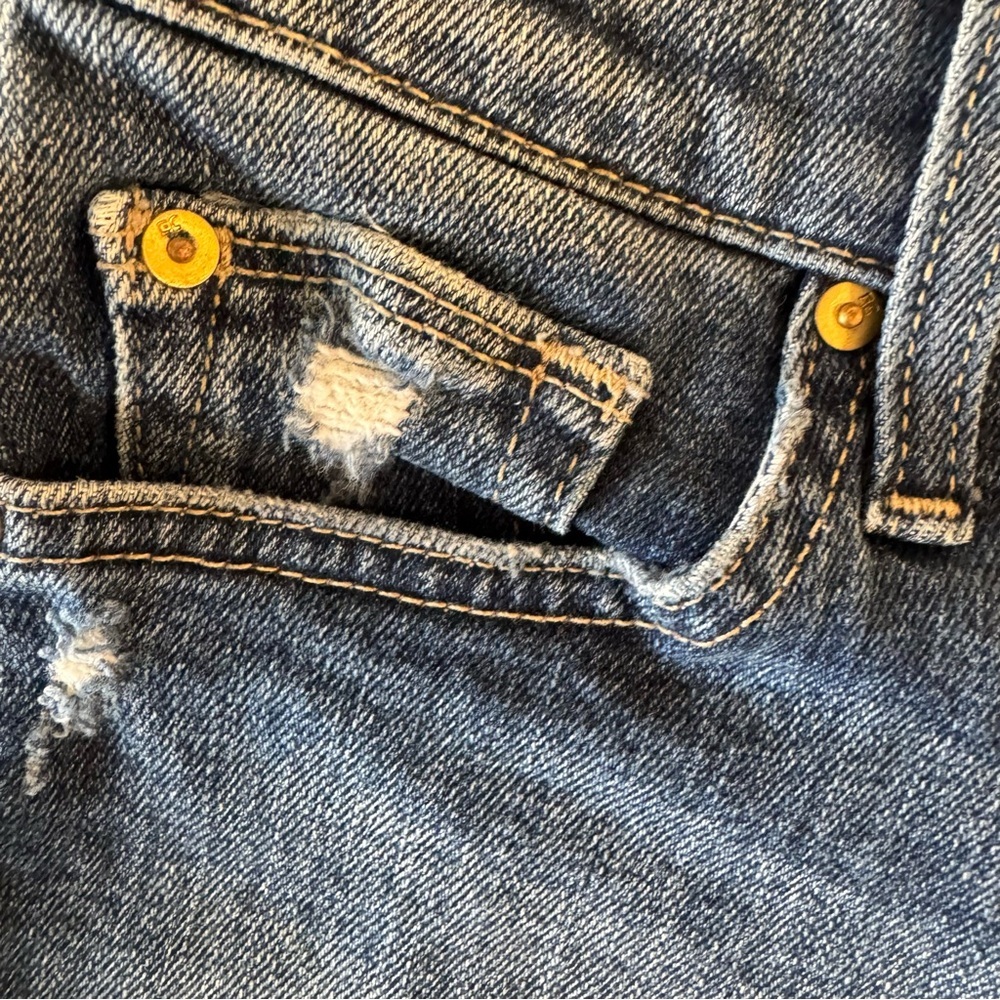 JOE'S JEANS The Ozzie 4" Cut Off Short Alma Medium Wash Denim Women's 24 - Picture 5 of 10